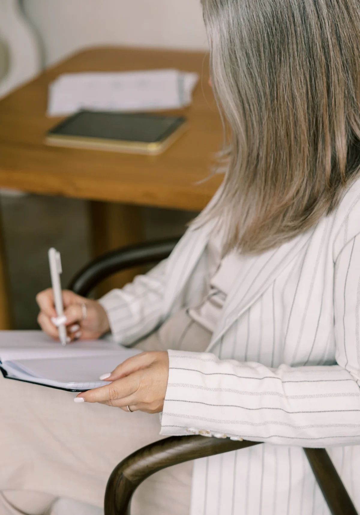 life coach writing a thoughtful post